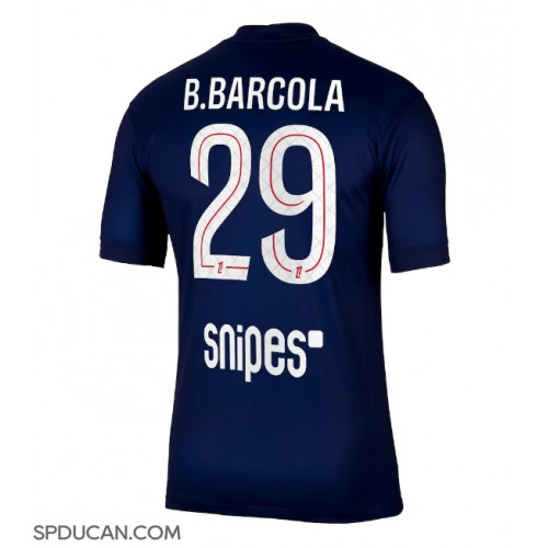Muški Nogometni Dres Paris Saint-Germain Bradley Barcola #29 Domaci 2025-26 Kratak Rukav